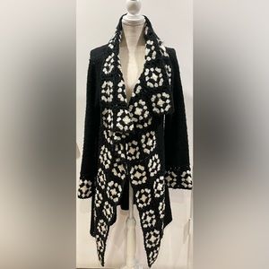 White and Black Sweater - Large